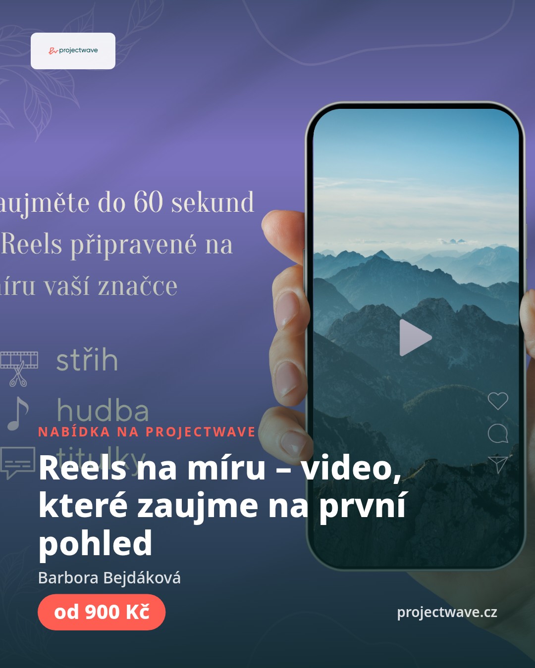 Ukázka banneru nabídky ve formátu Na výšku